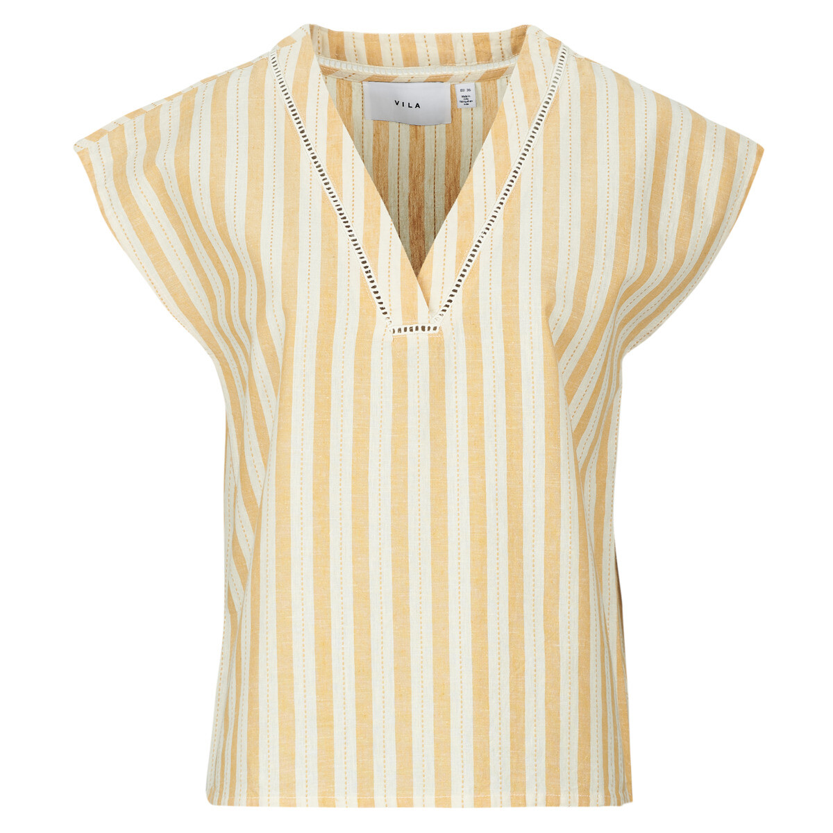 Vila  VISELDIA V-NECK S/S TOP  ruznobarevne