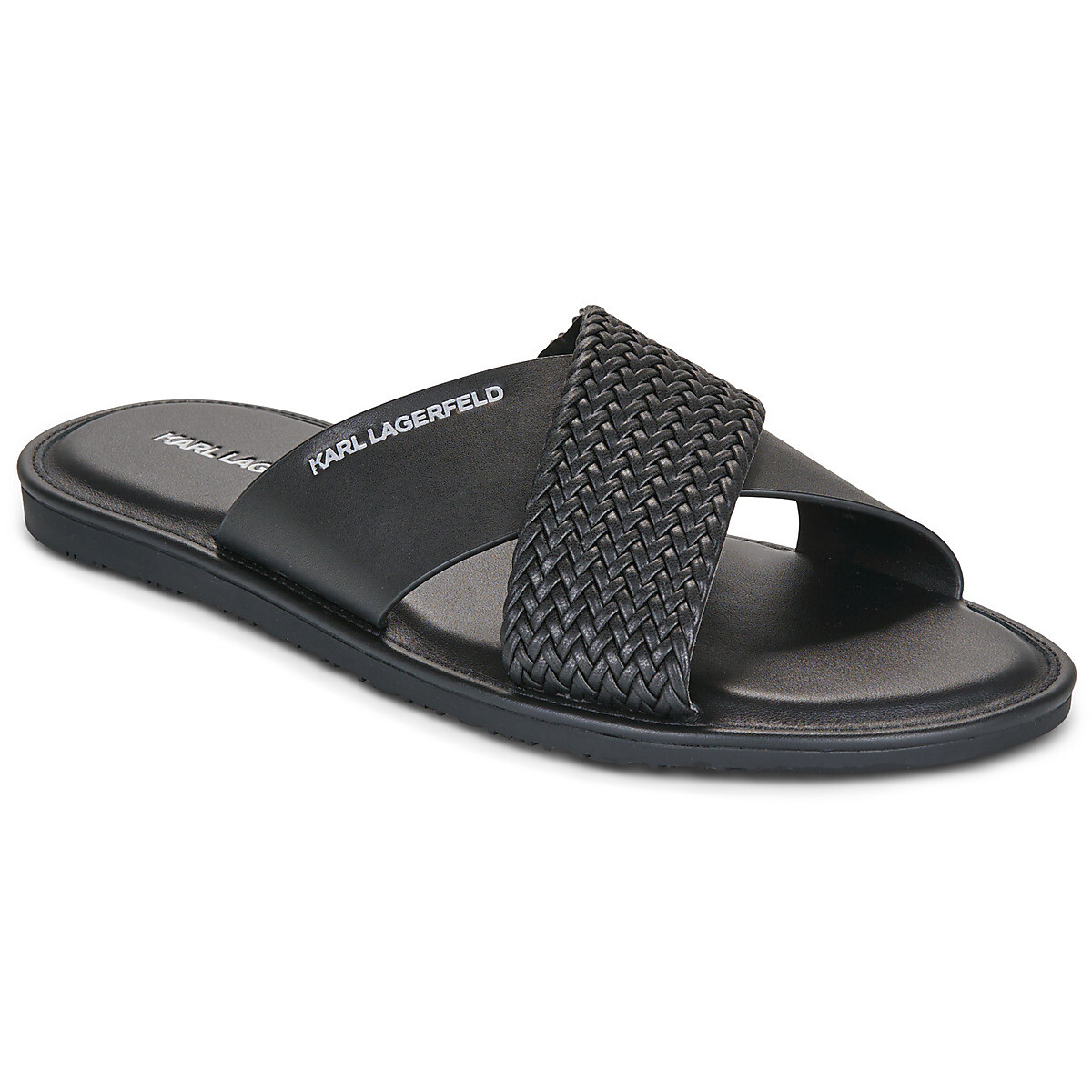 Karl Lagerfeld  KASTOR IV Kross Strap Sandal  Černá