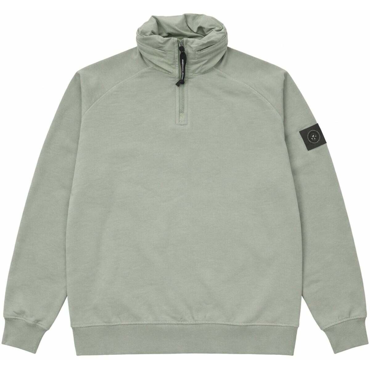 Marshall Artist  Stanford Quarter Zip Hoodie Sage  Zelená