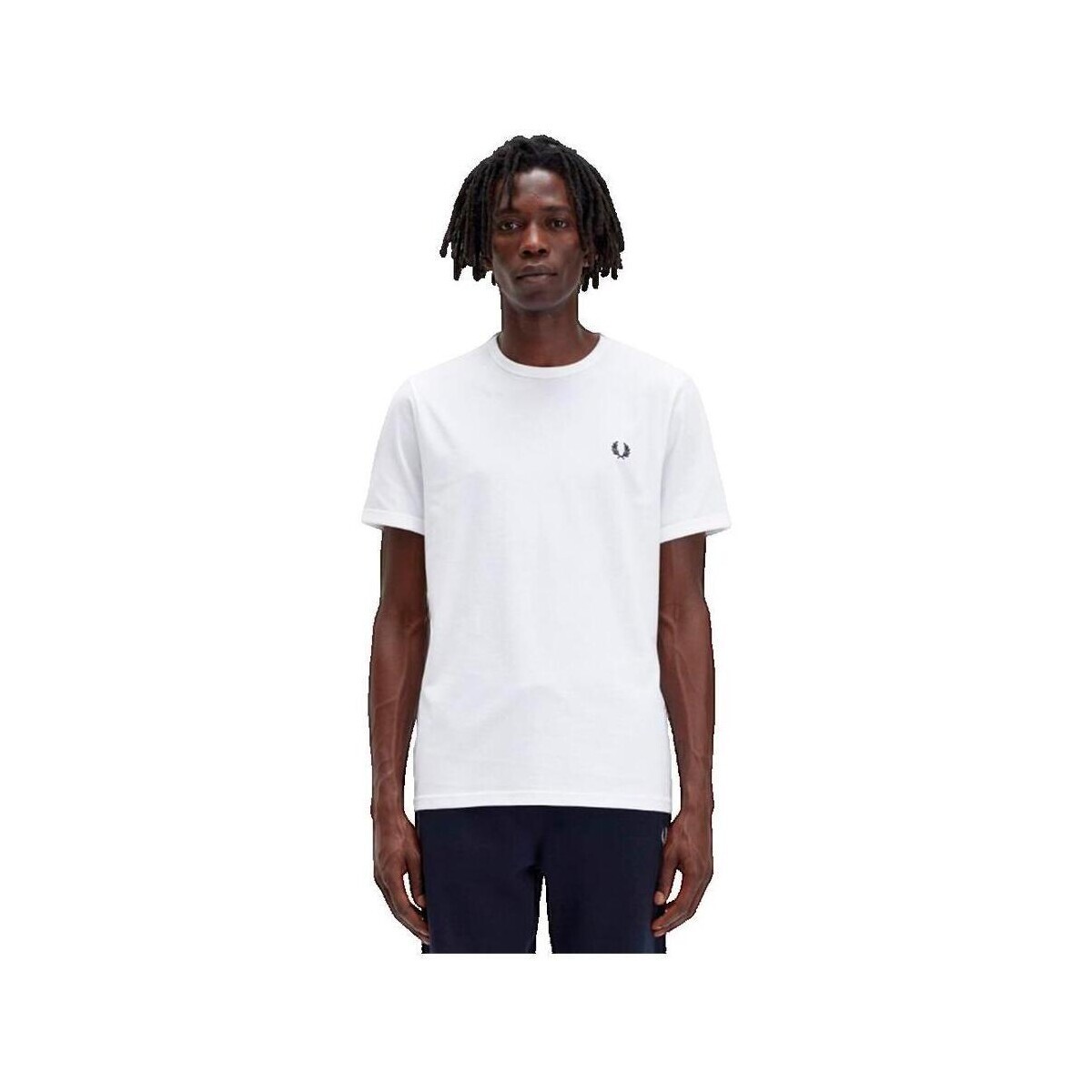Fred Perry  T-shirt  Ringer col rond blanc  Bílá