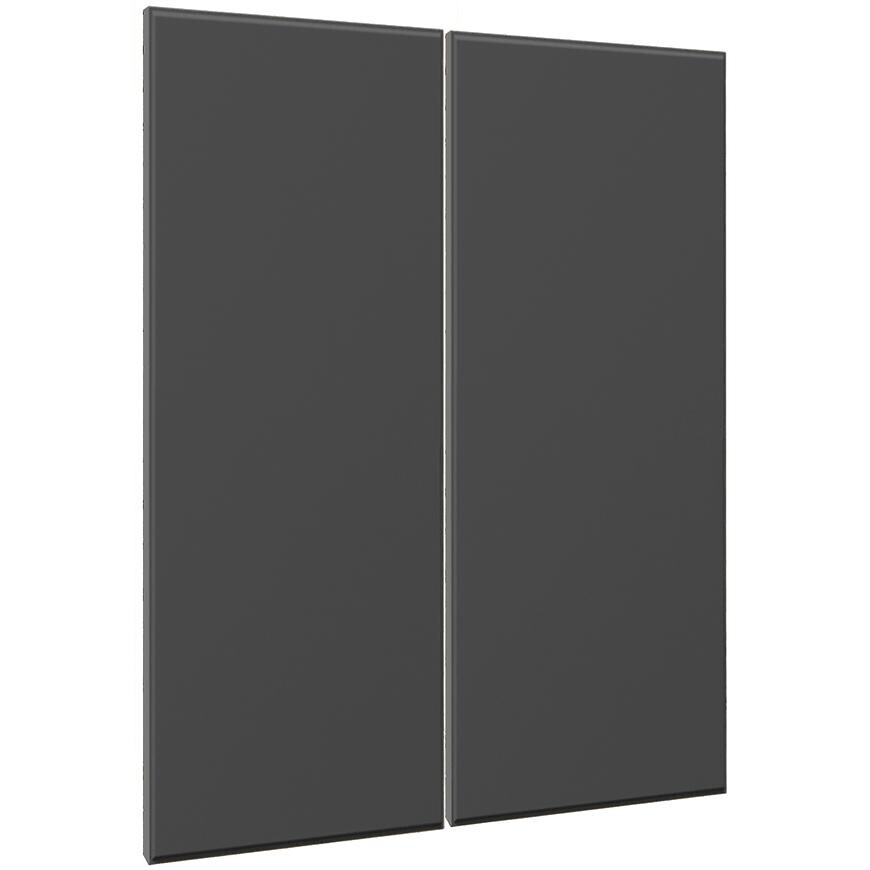 Kuchyňská dvířka Luxeo F16-G80(100) tenký rám tmavě šedá