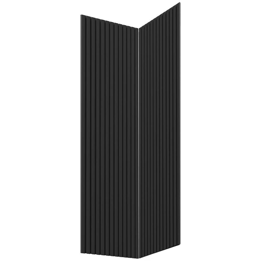 Kuchyňská dvířka Luxeo F14-G60N2(100) rýhované černá