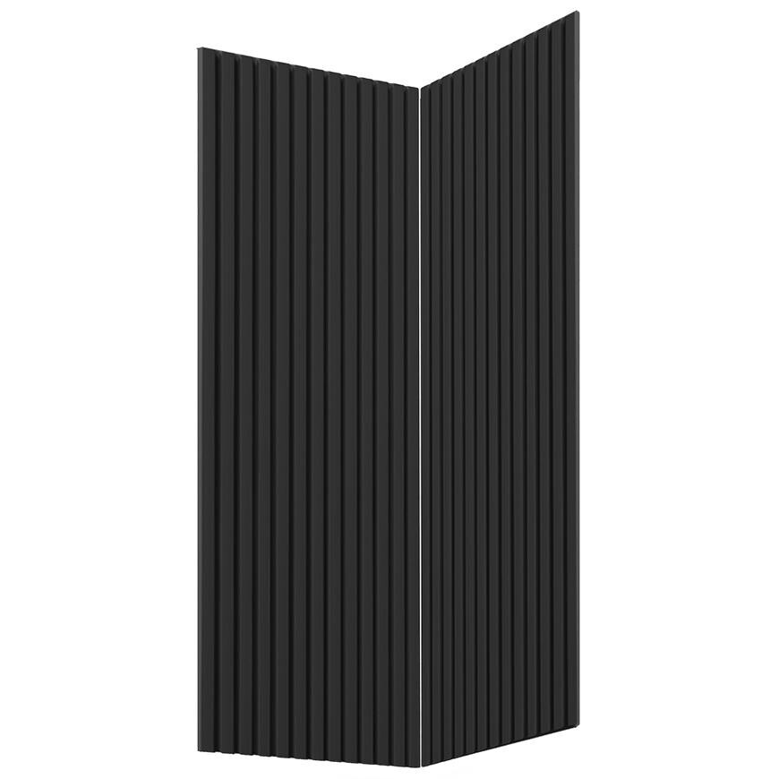 Kuchyňská dvířka Luxeo F14-G60N2(72) rýhované černá