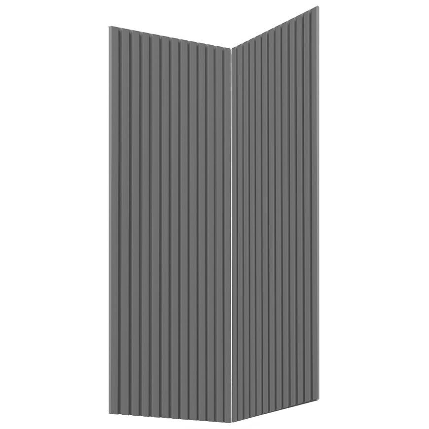 Kuchyňská dvířka Luxeo F14-G60N2(72) rýhované tmavě šedá