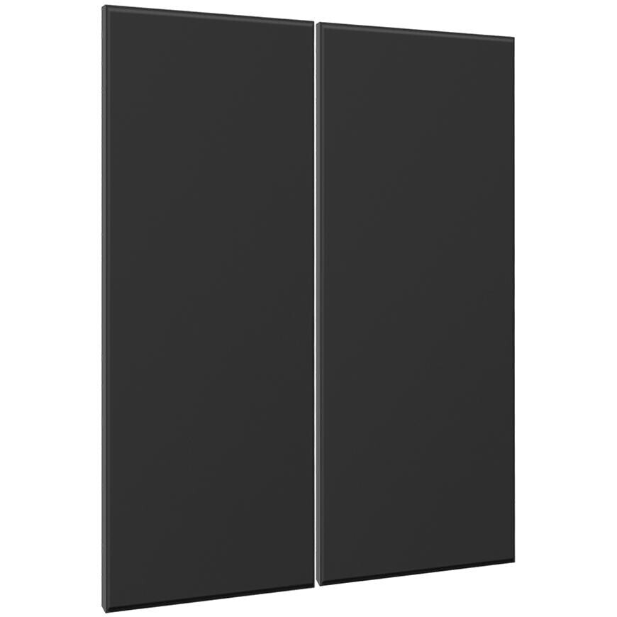 Kuchyňská dvířka Luxeo F16-G80(100) tenký rám černá