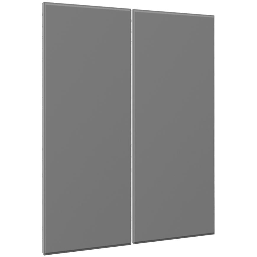 Kuchyňská dvířka Luxeo F16-G80(100) tenký rám šedá