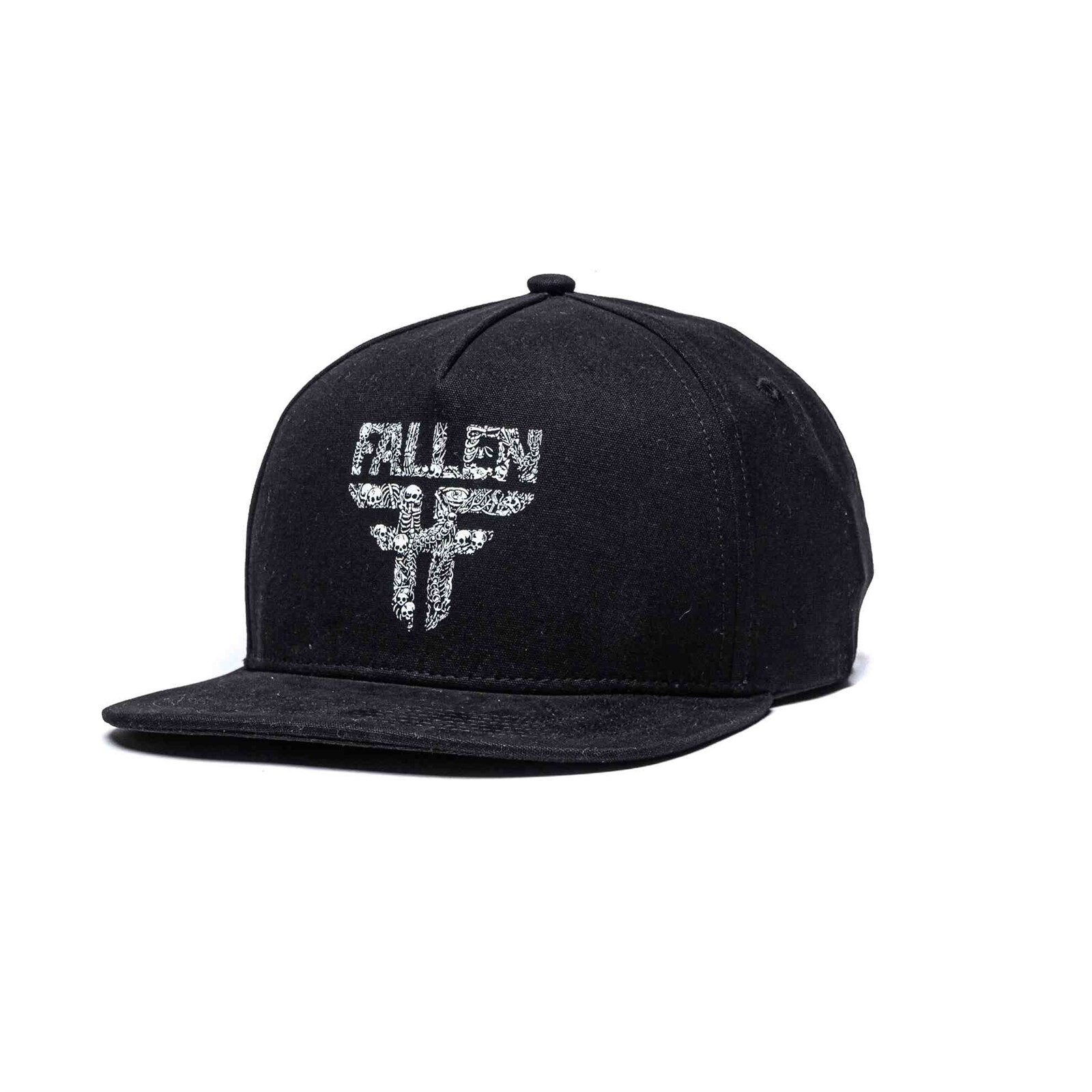 kšiltovka FALLEN - Insignia Flat Black/Bones (BLACK-BONES)