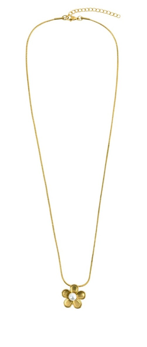 Victoria Walls Pozlacený ocelový náhrdelník Květina Étoilée Gold VWN260635G
