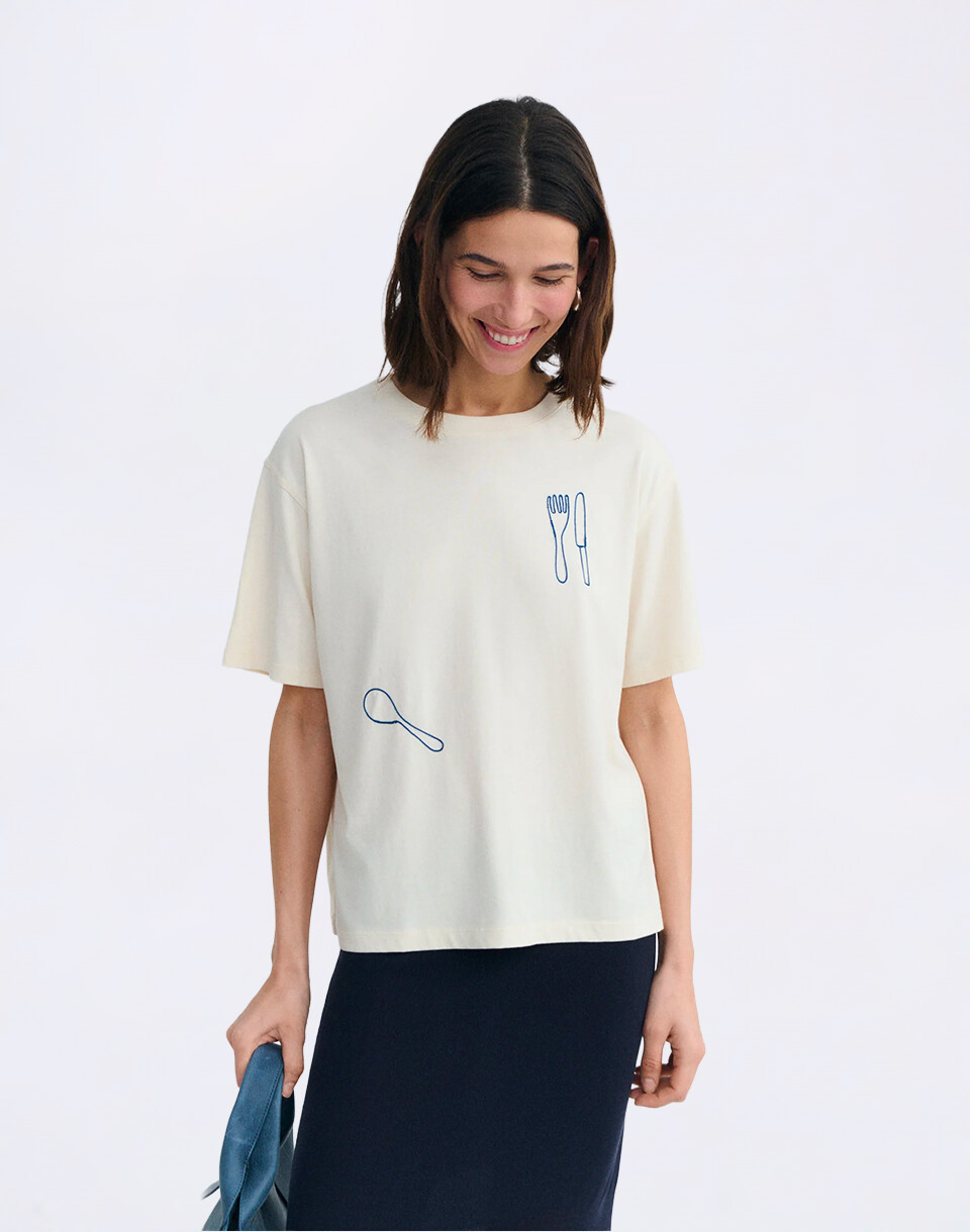 Thinking MU Coberts Pannacota Lucia Tee ECRU XS