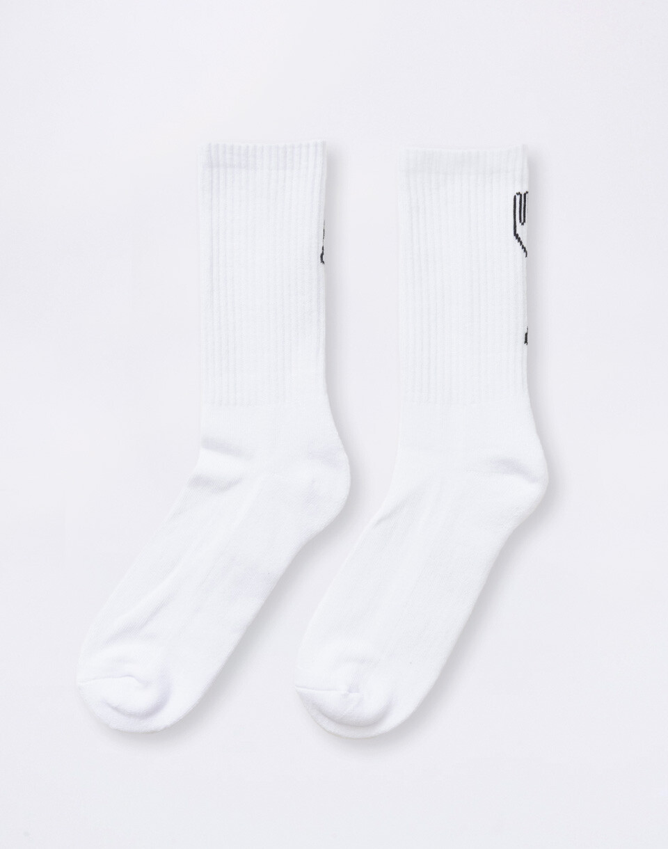 Service Works Knife & Fork Socks WHITE