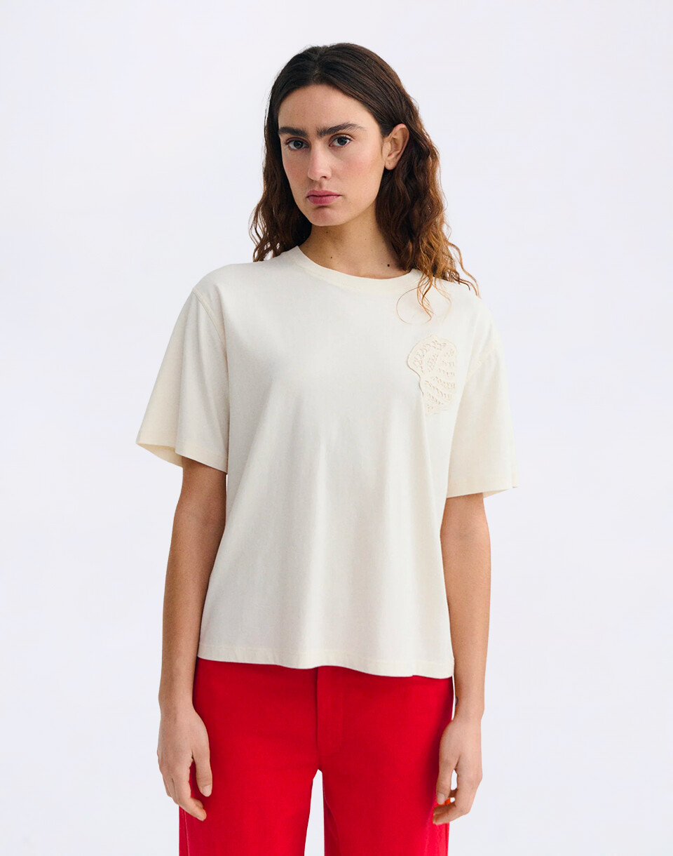 Thinking MU Shell Lucia Tee ECRU XS