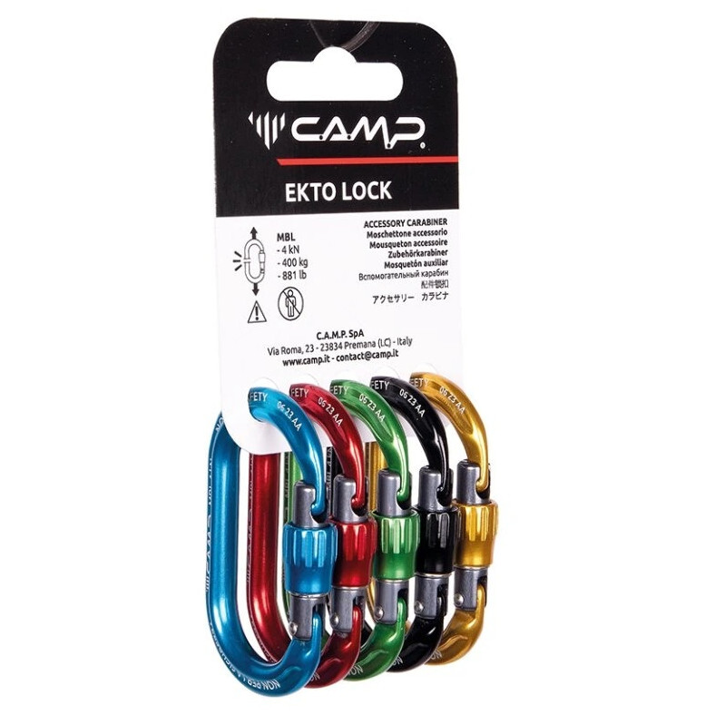 Sada karabin Camp Rack Pack Ekto Lock - 5 Pcs Barva: černá