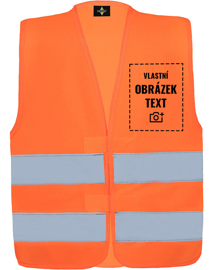 Bezpečnostní  reflexní vesta dětská s vlastním potiskem
