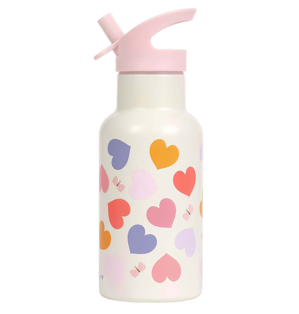 A Little Lovely Company - nerezová láhev na pití, 350 ml – srdce