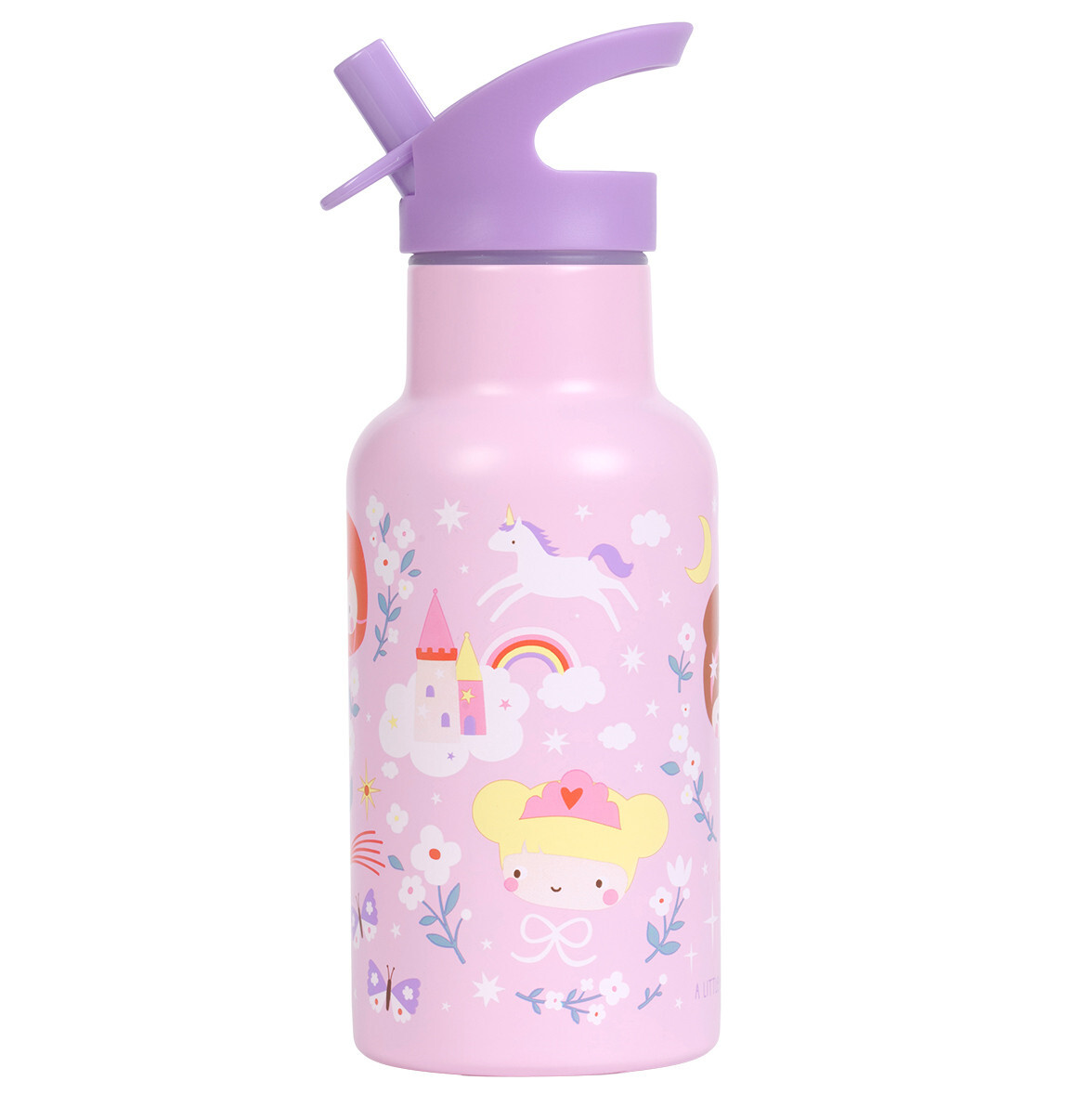 A Little Lovely Company - nerezová láhev na pití, 350 ml – princezny