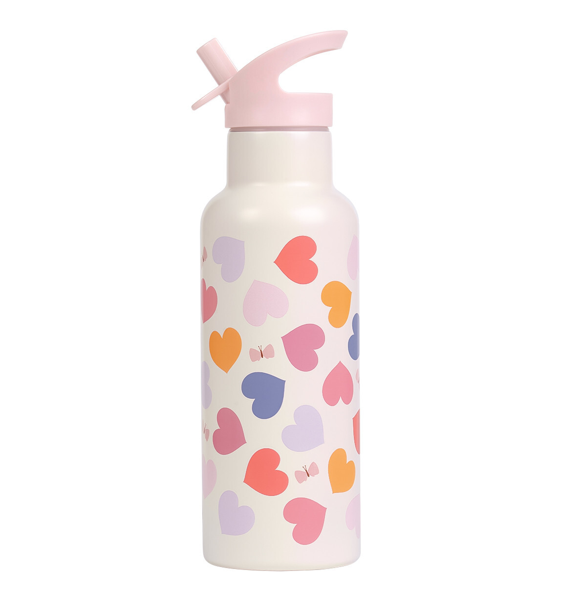 A Little Lovely Company - nerezová láhev na pití, 500 ml – srdce