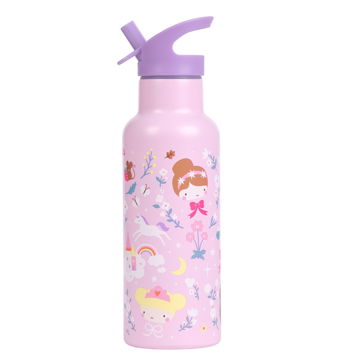 A Little Lovely Company - nerezová láhev na pití, 500 ml – princezny