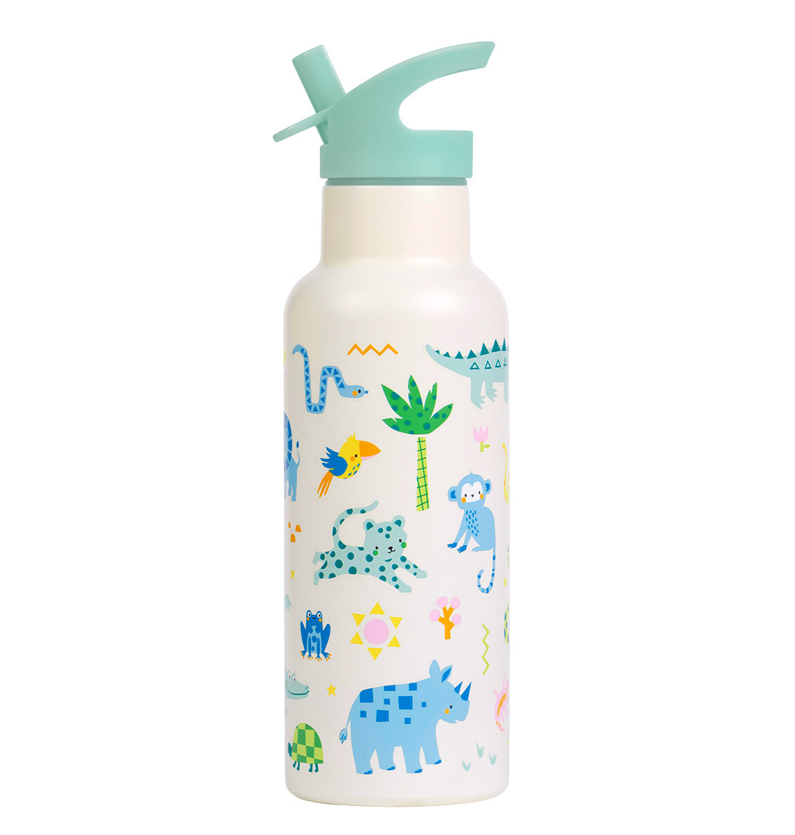 A Little Lovely Company - nerezová láhev na pití, 500 ml – džungle