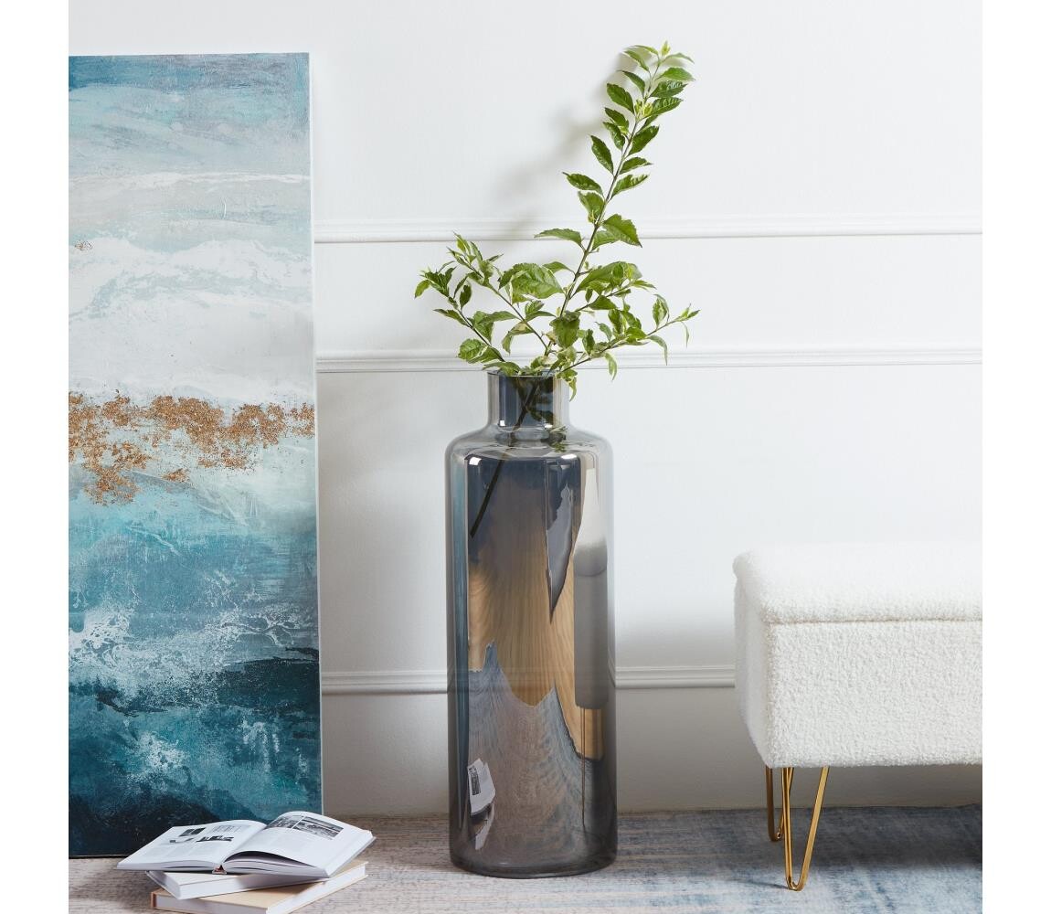 Eglo 421381 - Skleněná váza NABAS 73x25 cm černá/kouřová 421381