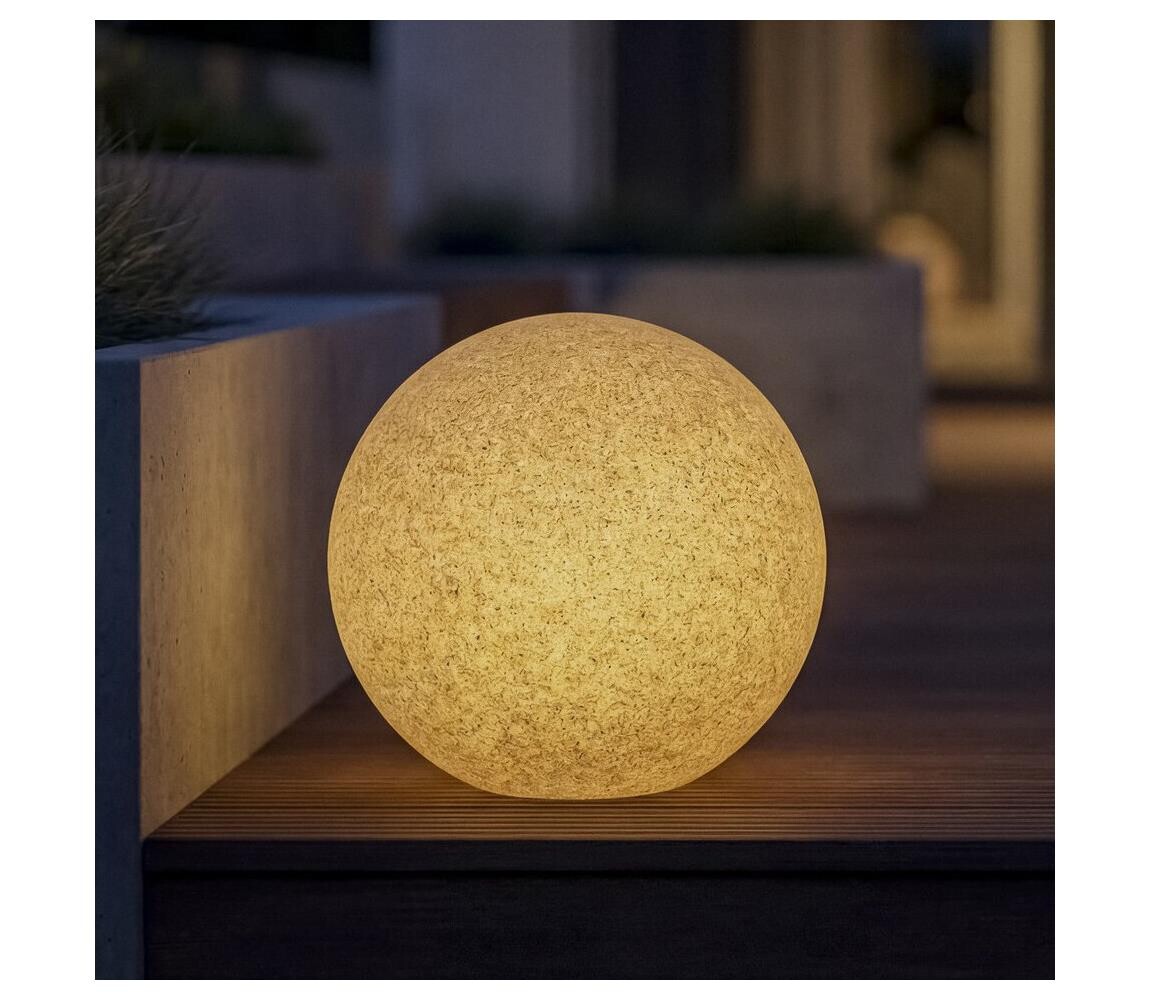 45934 - Venkovní lampa STONO 1xE27/15W/230V pr. 20 cm IP65 béžová 45934