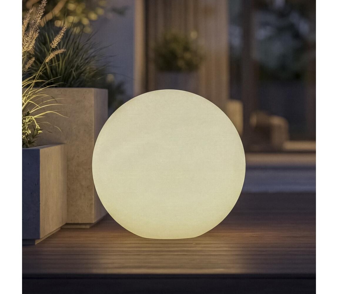 45931 - Venkovní lampa STONO 1xE27/20W/230V pr. 30 cm IP65 bílá 45931