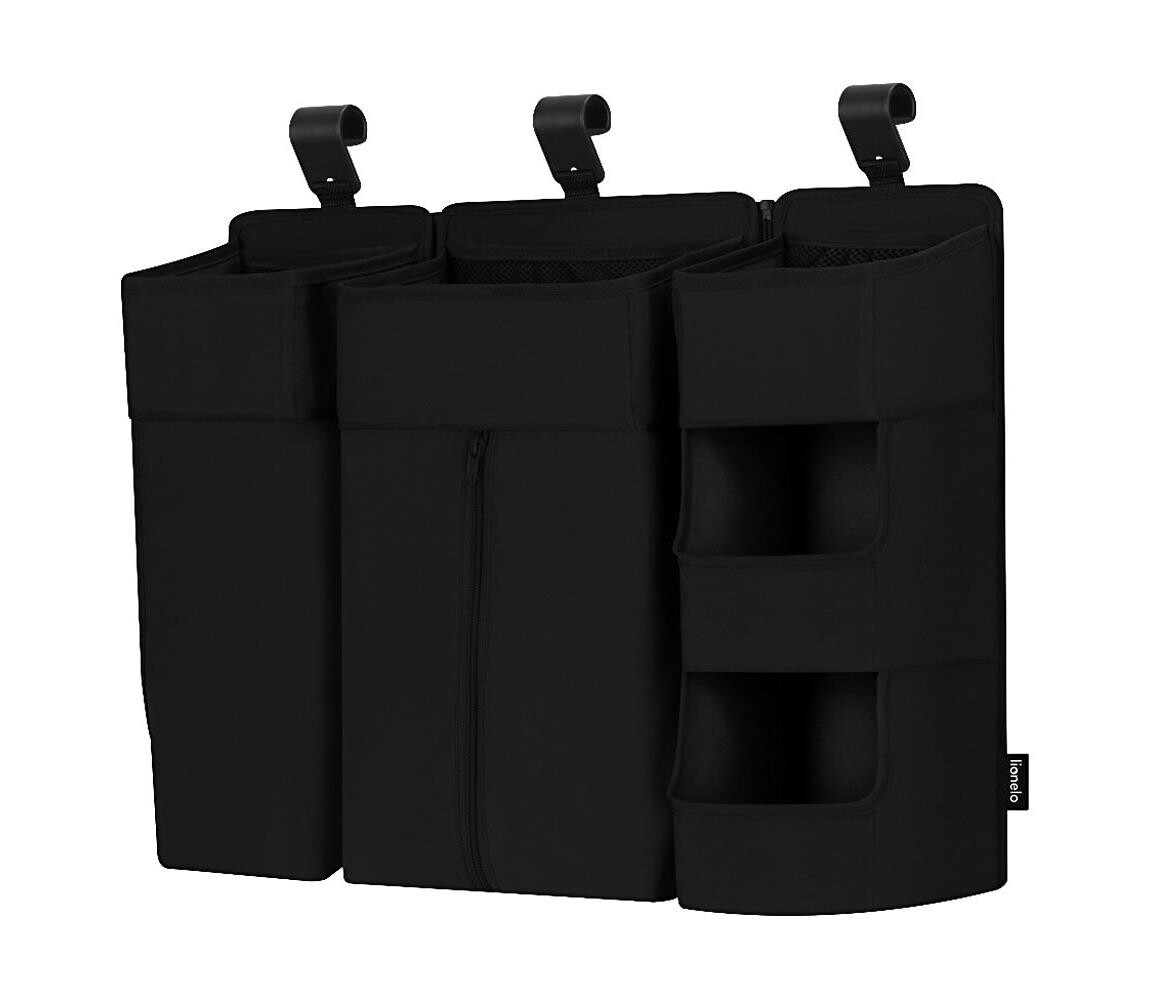 Lionelo - Organizér na postýlku 3v1 SIDEPOCKET Black 5903771724852