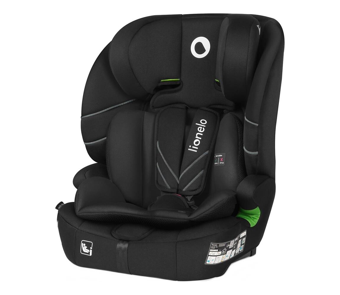 Lionelo - Autosedačka LEVI FIX i-Size 76-150 cm Black Carbon 5903771723916