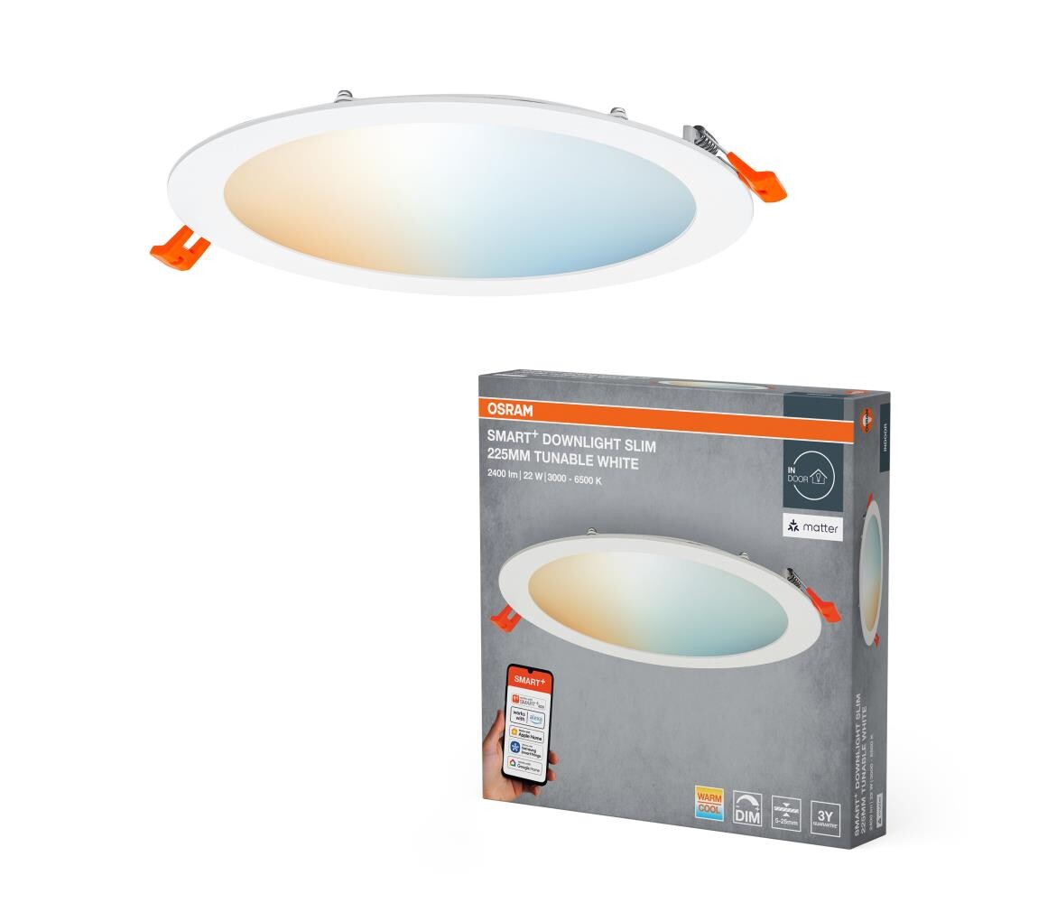 Osram - LED Stmívatelné podhledové svítidlo SMART+ DOWNLIGHT LED/22W/230V Wi-Fi 4099854475351
