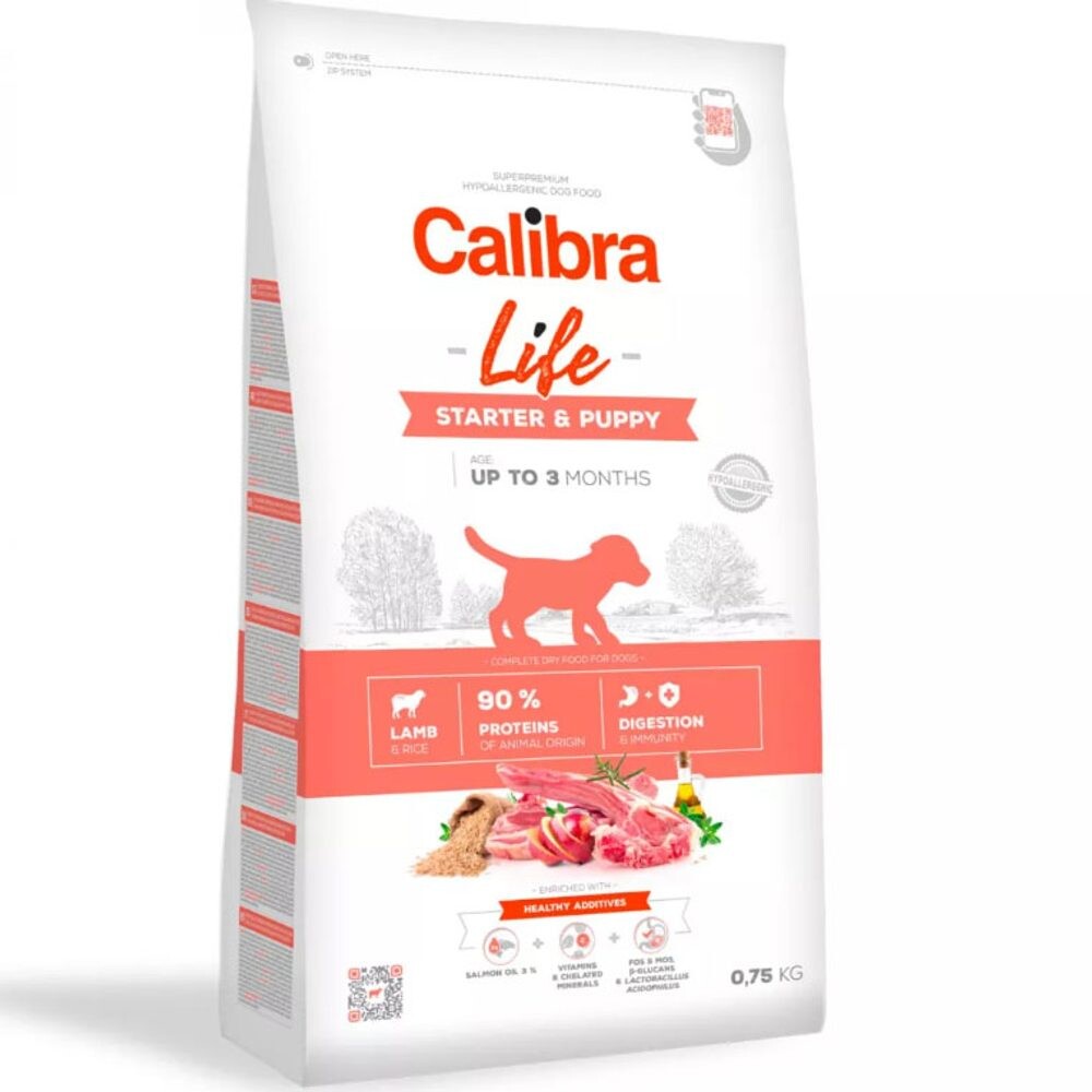 Expirováno: Calibra Dog Life Starter & Puppy Lamb 0,75 kg 25.3. 2026 | Granule pro psy