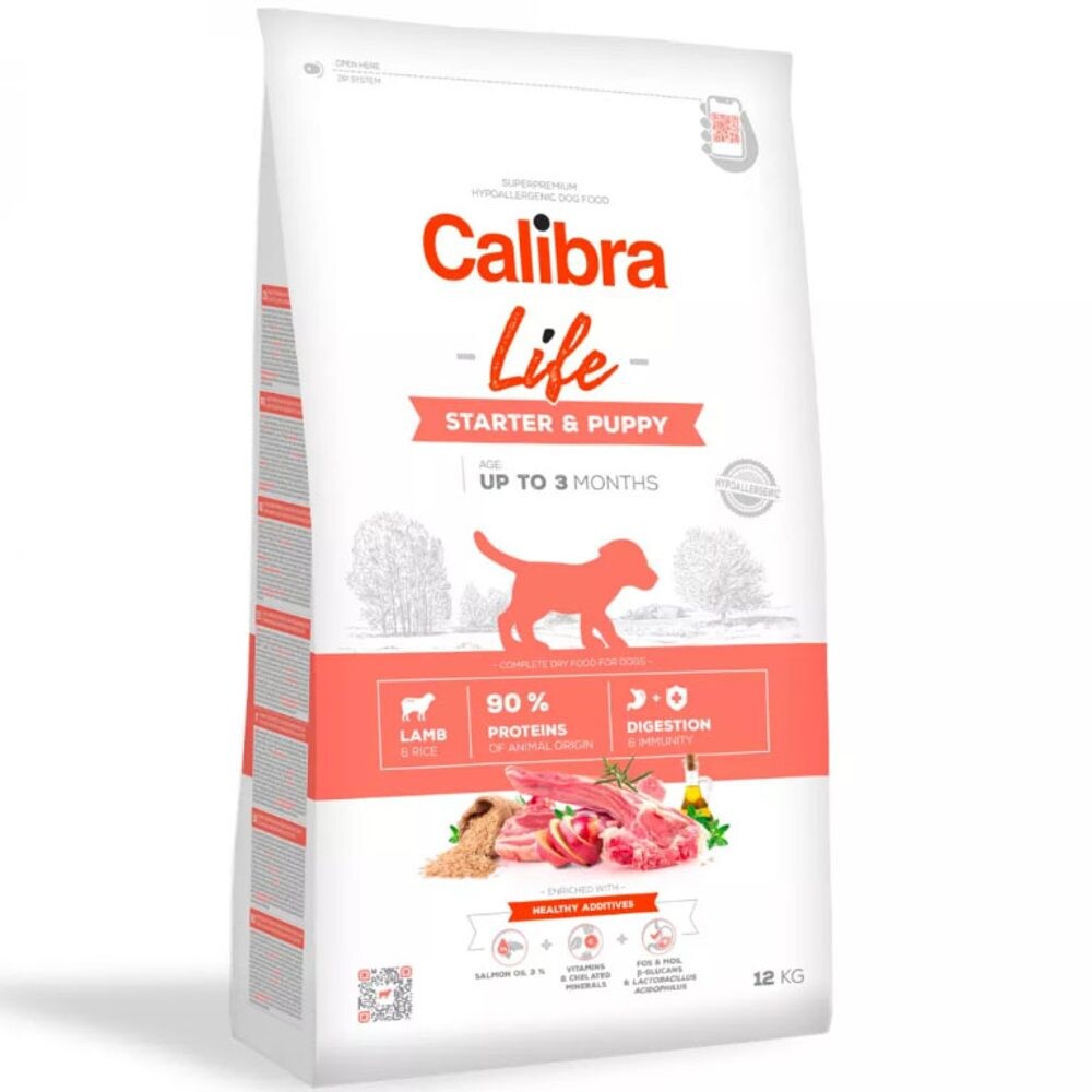 Expirace 25.3. 2026: Calibra Dog Life Starter & Puppy Lamb 12 kg | Granule pro psy