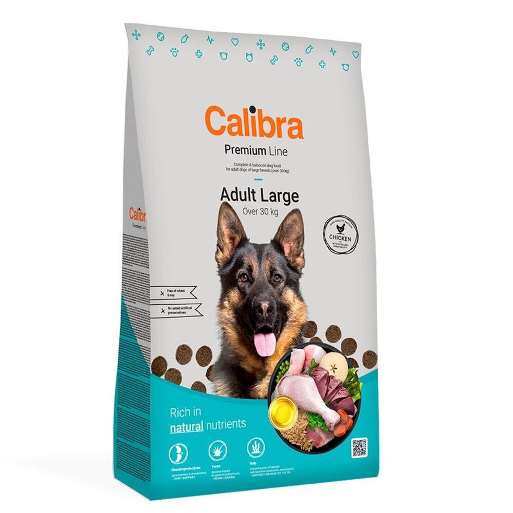 Expirace do 7.5. 2026: Calibra Dog Premium Line Adult Large 3 kg 	| Granule pro psy
