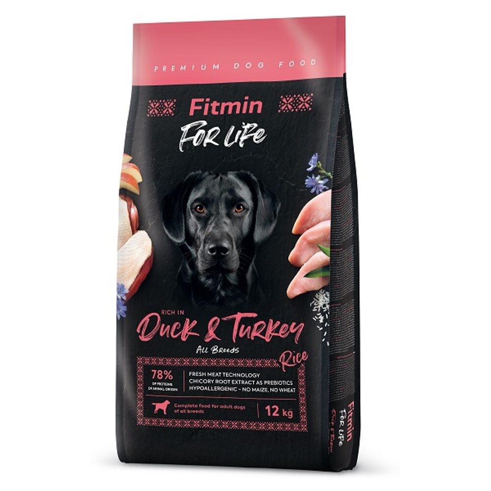 Expirace 26.4. 2026: Fitmin Dog For Life Duck & Turkey 12 kg | Granule pro psy