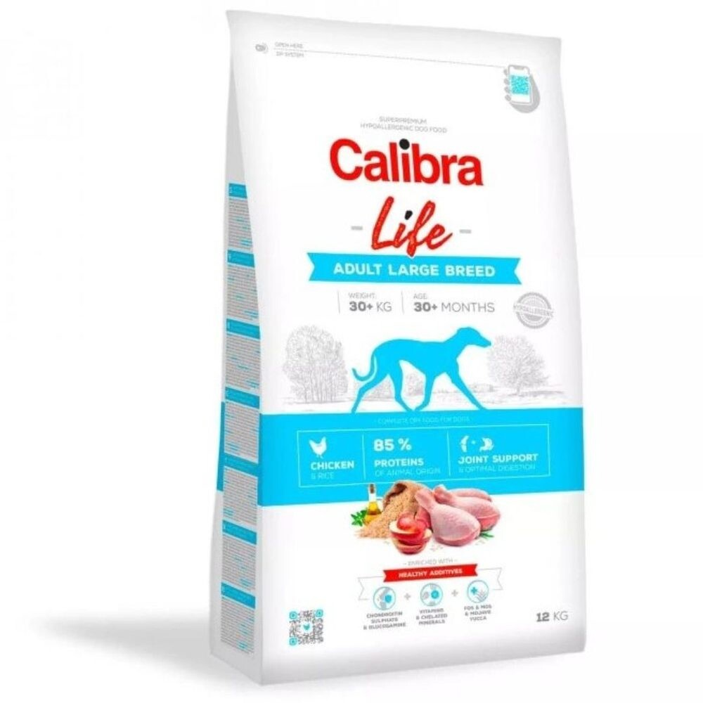 Expirace 10.3. 2026: Calibra Dog Life Adult Large Breed Chicken 12 kg | Granule pro psy