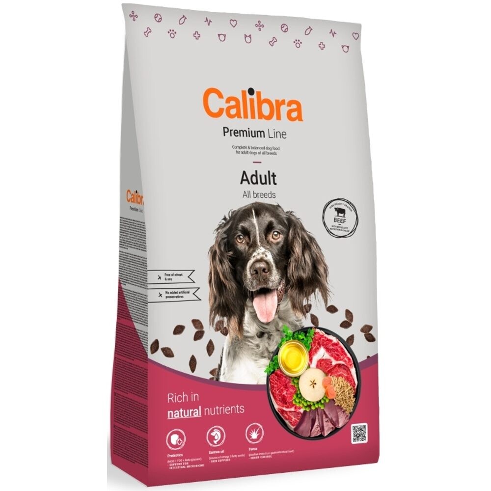 Expirace 18.3. 2026: Calibra Dog Premium Line Adult Pork 12 kg | Granule pro psy