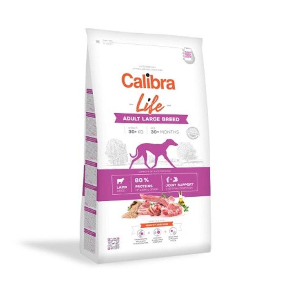 Expirace 29.5. 2026: Calibra Dog Life Adult Large Breed Lamb 12 kg | Granule pro psy