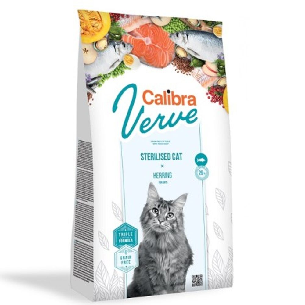 Expirace 27.2. 2026: Calibra Cat Verve GF Sterilised Herring 3,5 kg | Granule pro kočky