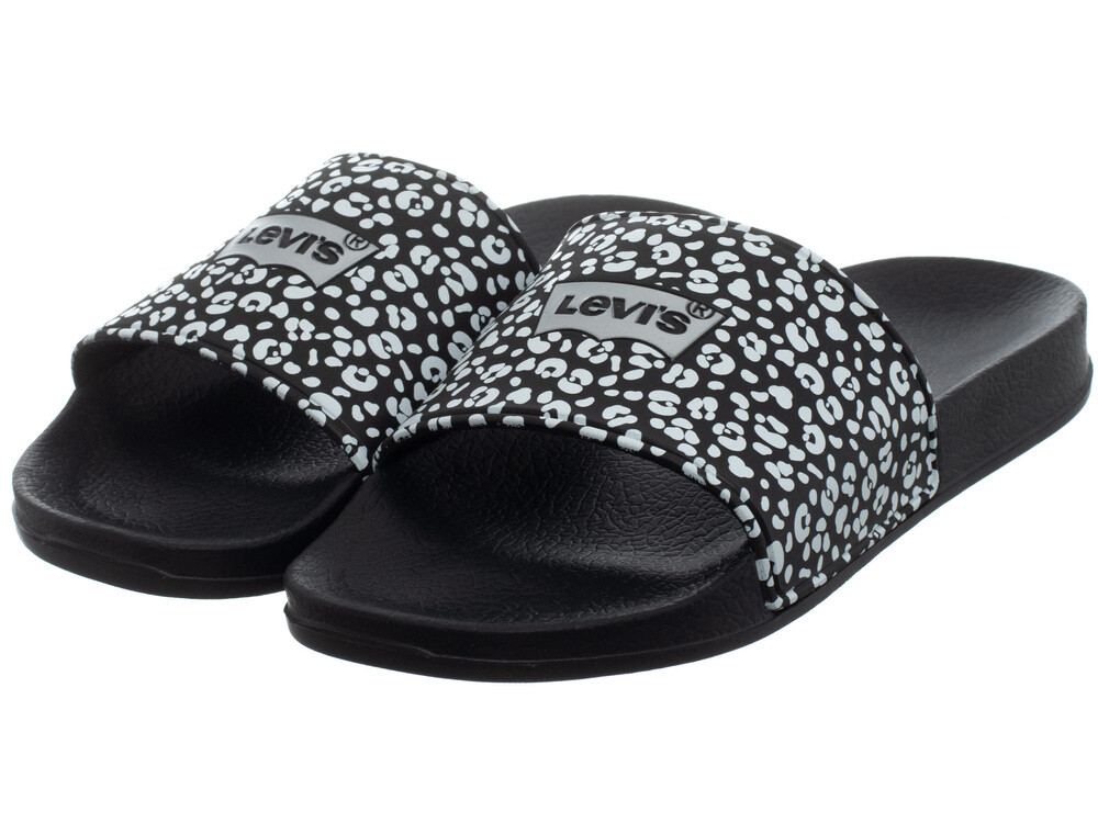 Levi's - Dámské žabky - Black Leopard