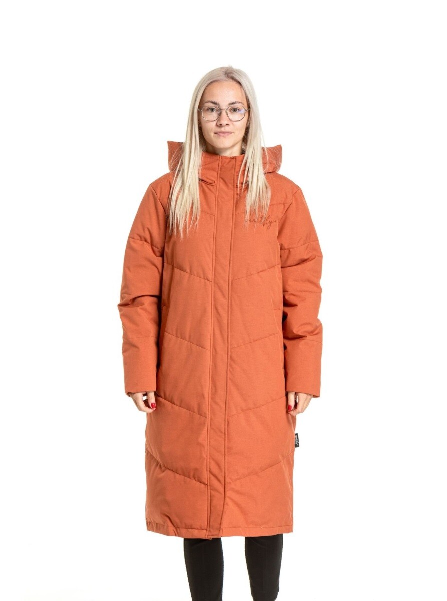 Dámský zimní kabát meatfly chloe hnědá xl
