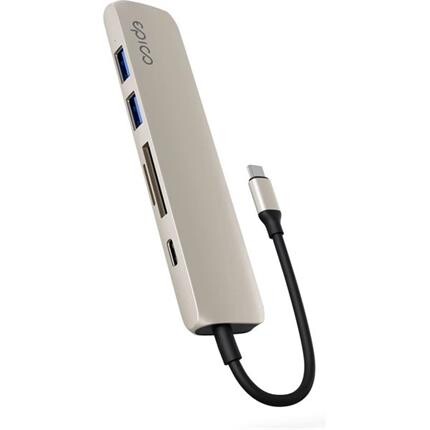 iWant 6v1 hliníkový hub 8K s USB-C hvězdně bílý