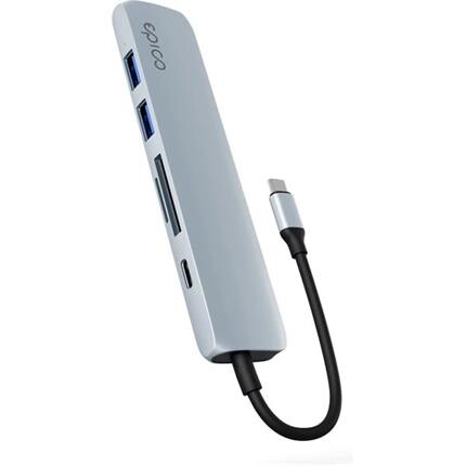 iWant 6v1 hliníkový hub 8K s USB-C blankytně modrý