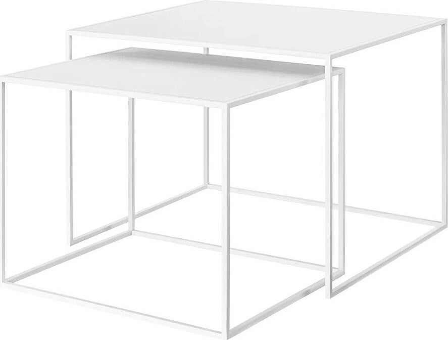 Bílé kovové konferenční stolky v sadě 2 ks 50x60 cm Fera – Blomus