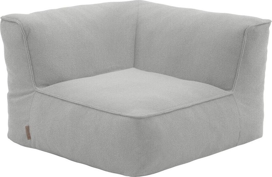 Světle šedý modul zahradní pohovky z textilie bouclé (variabilní roh) Grow – Blomus