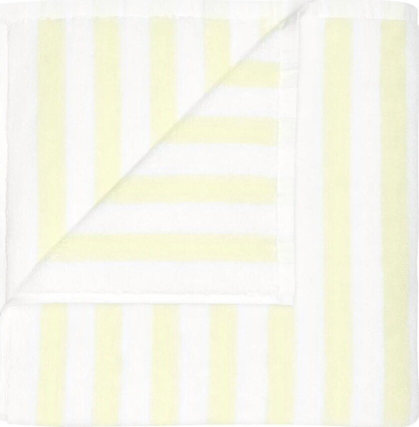 Světle žlutá/bílá froté osuška z bio bavlny 70x140 cm Arto – Blomus