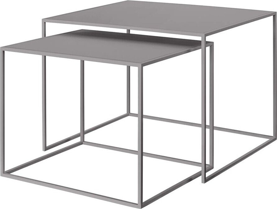 Šedé kovové konferenční stolky v sadě 2 ks 50x60 cm Fera – Blomus