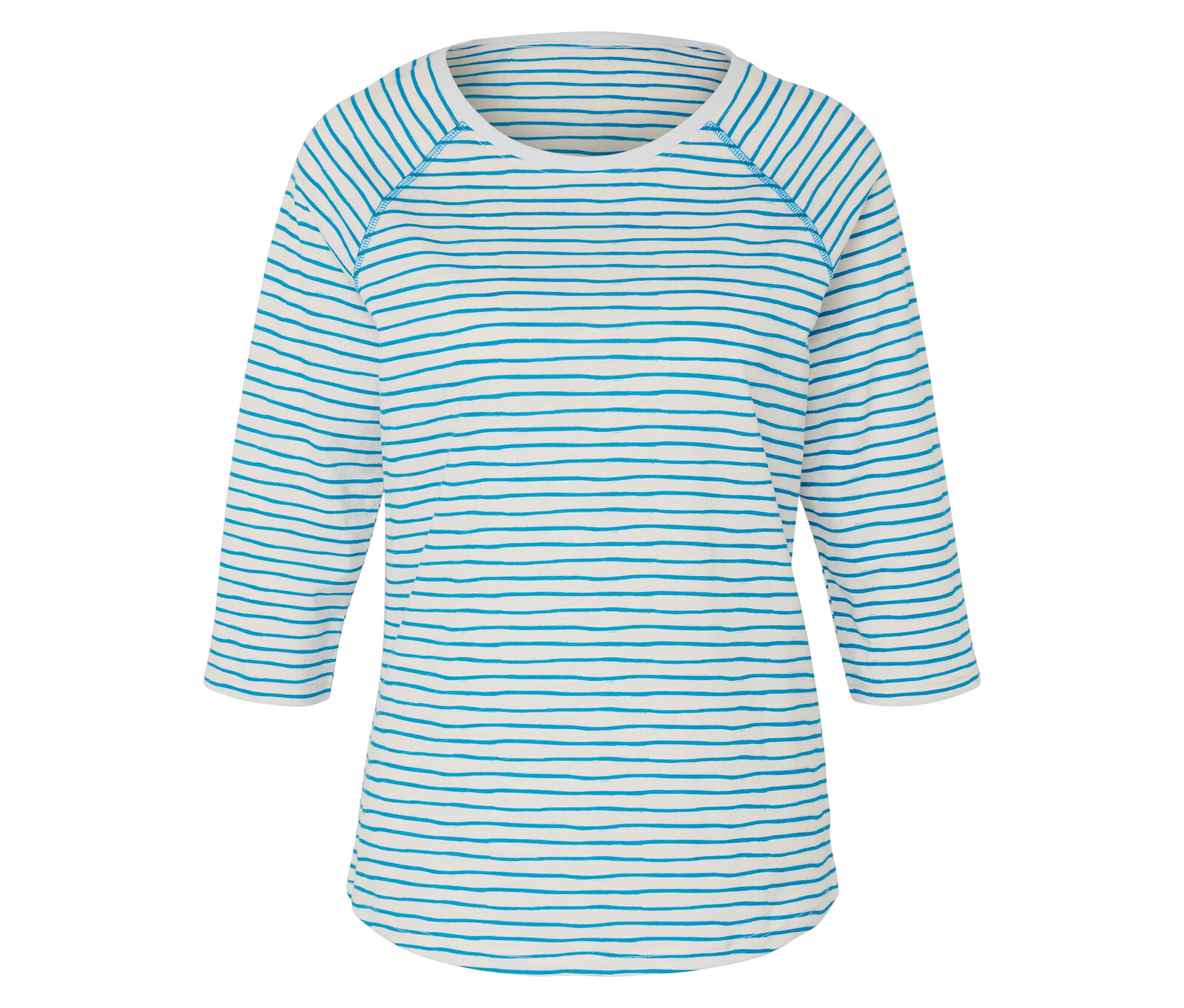 Tchibo - Triko s 3/4 rukávem a proužky - pro ženy - vel. S 36/38 - barva: modrá/s proužky