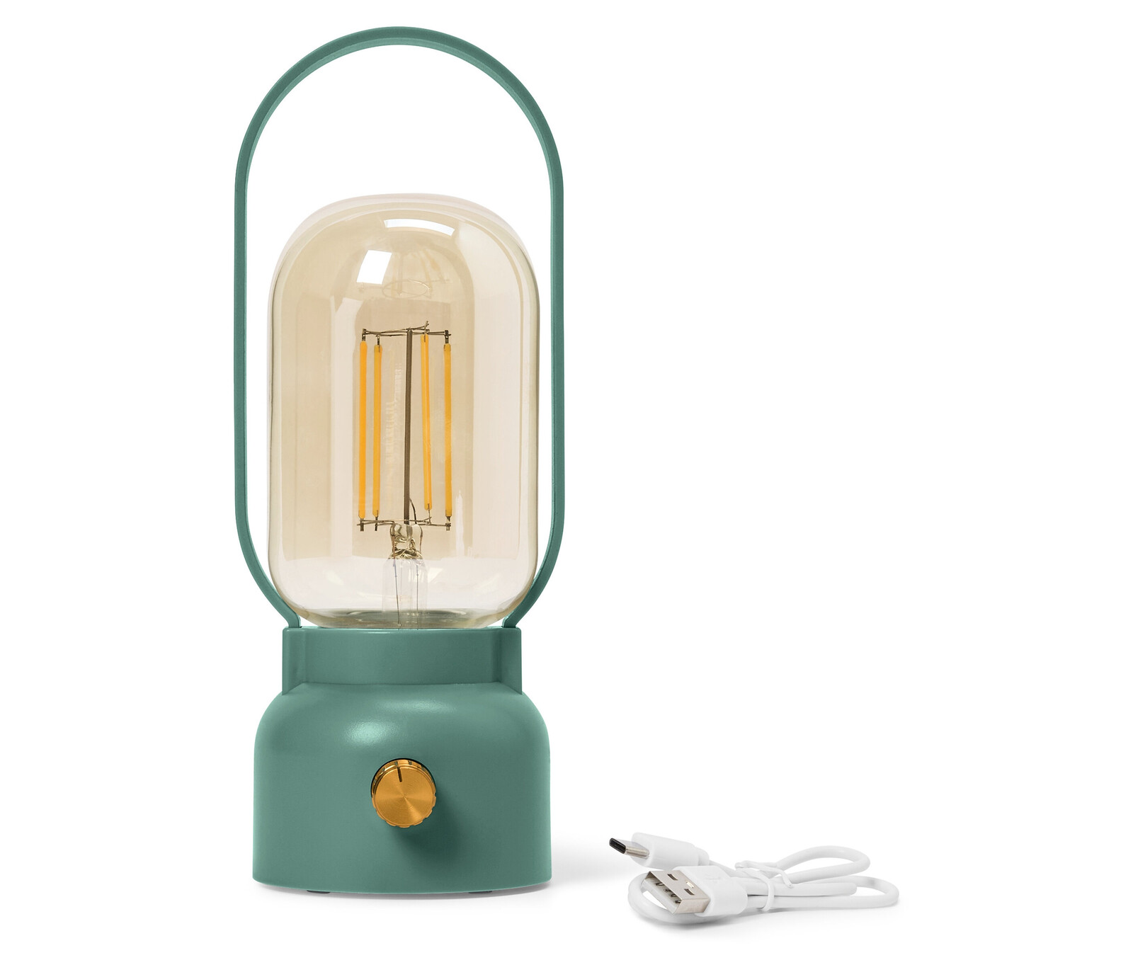 Tchibo - Venkovní dobíjecí stolní lampa LED »Lucerna« - barva: zelená