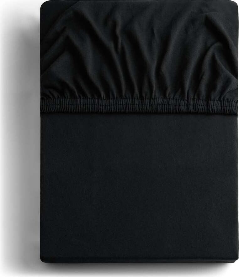 Černé napínací prostěradlo jersey 120x200 cm Amber – Restilo