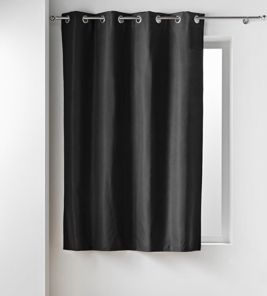 Černý termo/dimout závěs z mikrovlákna 135x180 cm Micropolar – douceur d'intérieur