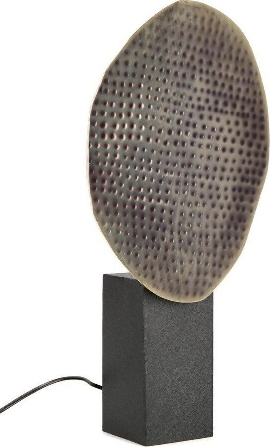 Antracitová kovová stolní lampa s kovovým stínidlem (výška 57 cm) Neev – Bizzotto