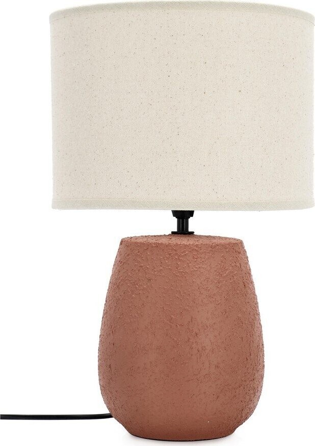 Keramická stolní lampa v terakotové barvě s textilním stínidlem (výška 41,5 cm) Irvin – Yes Everyday